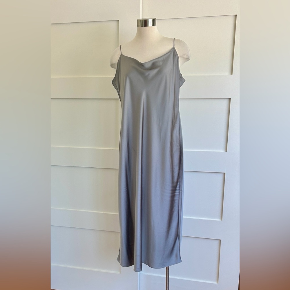J. Crew Gwyneth Silver Slip Dress in vintage dove grey - Picture 6 of 11